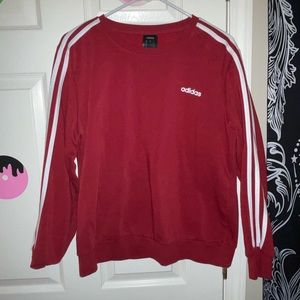maroon adidas crewneck